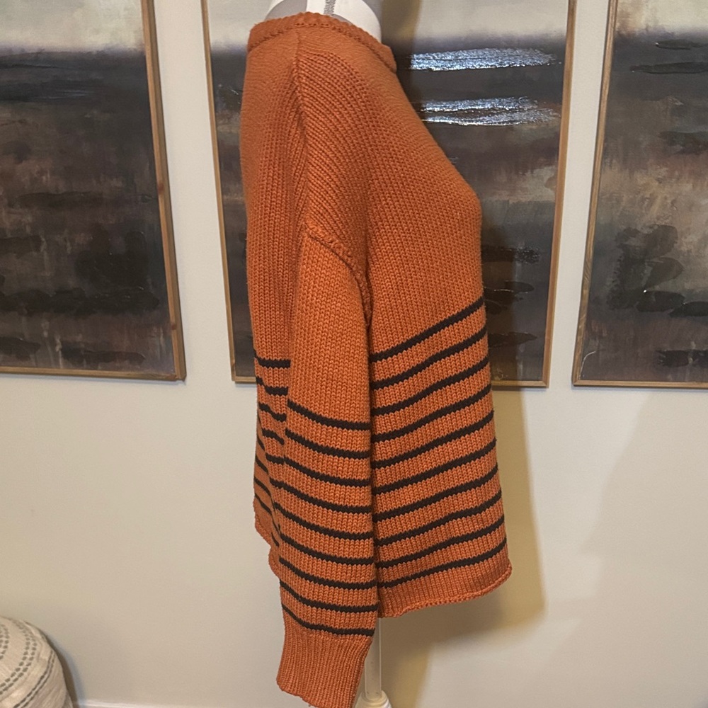 Kirundo Orange and Black Striped Sweater Size Large - Picture 6 of 10